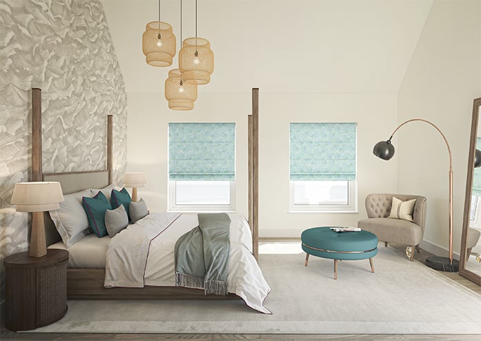 Goa, Celeste Blue - Motorised Roman Blind - Image 8